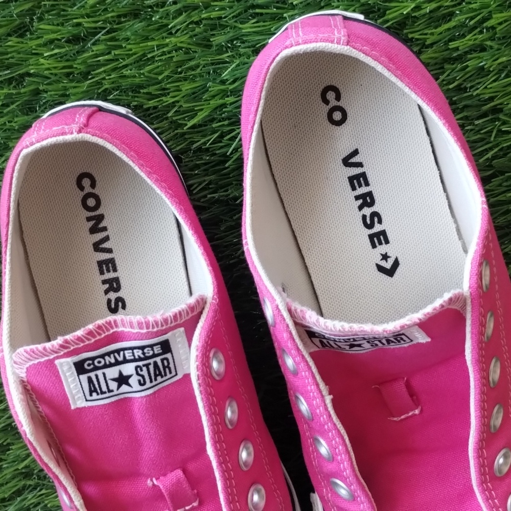 Converse All Star Chuck Taylor Low Top Pink & White Unisex M7 W9 - Picture 3 of 15